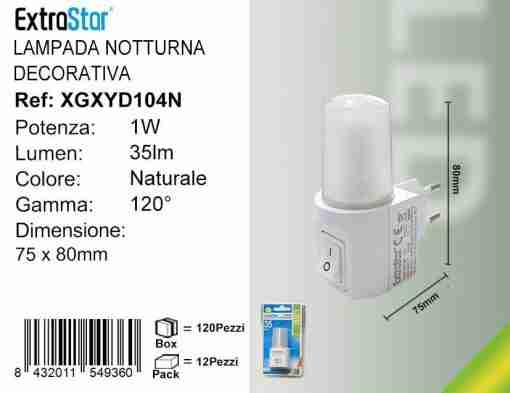 Lampada Notturana A Led 1w 4200k 35lm