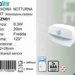 Lampada Notturana Smart 0.3w 6500k 20lm