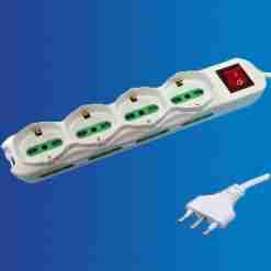Multipresa 8pos.10/16a Bipasso+4schuko