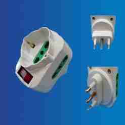 Adattatore Rotante Con Interruttore Spina 16a/2p+3p
