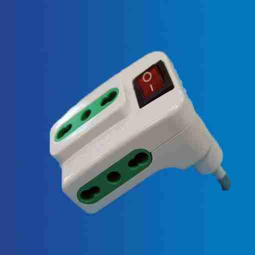 Adattatore Spina 16a 3prese 10/16a Bipasso