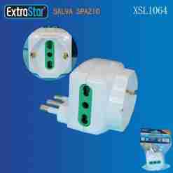 Adattatore Spina 16a Con 2 Prese+1schuko Salva Spazio