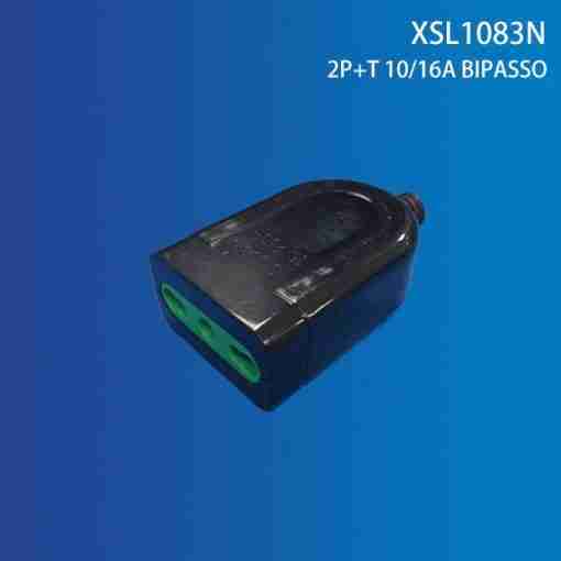 Presa 2p+T 10/16a Bipasso Nero