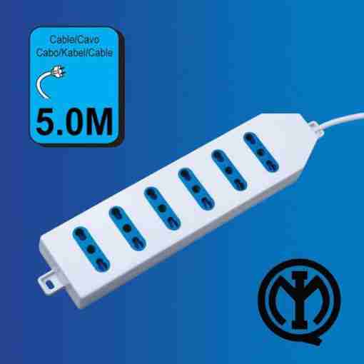 Multipresa Bipasso 6 Posizioni-5m Ita