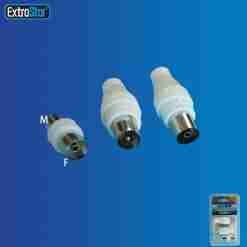 Connettore Cavo Tv M/M H/H Blister  2pz
