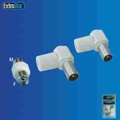 Connettore Tv Curvo 9.5mm Blister 2pz