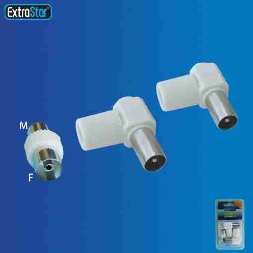 Connettore Tv Curvo 9.5mm Blister 2pz