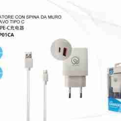 Caricatore Da Muro Con Cavo Tipo C Pd-18w Usb-3a