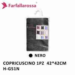 Copricuscino 1pz 42*42cm H-G51 Nero