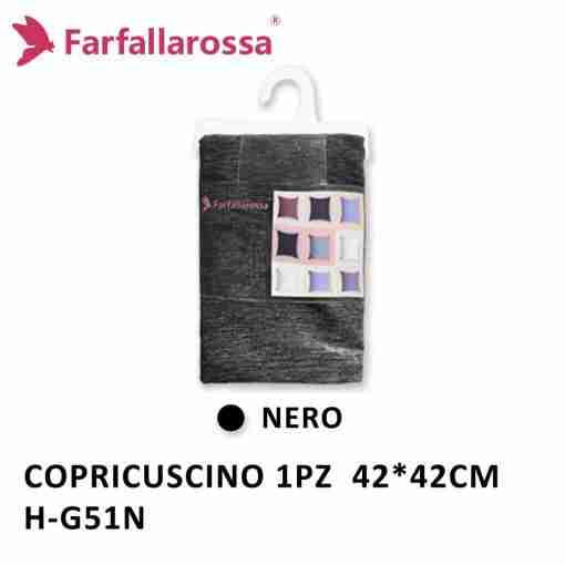 Copricuscino 1pz 42*42cm H-G51 Nero