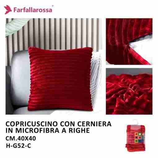 Copricuscino 1pz 40*40cm H-G52 Bordeaxu