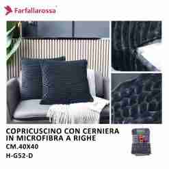 Copricuscino 1pz 40*40cm H-G52 Grigio