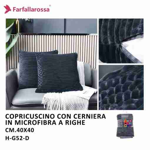 Copricuscino 1pz 40*40cm H-G52 Grigio