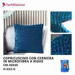 Copricuscino 1pz 40*40cm H-G52 Azzurro