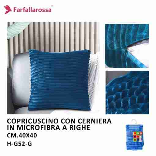 Copricuscino 1pz 40*40cm H-G52 Azzurro