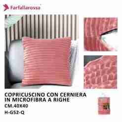Copricuscino 1pz 40*40cm H-G52 Rosa