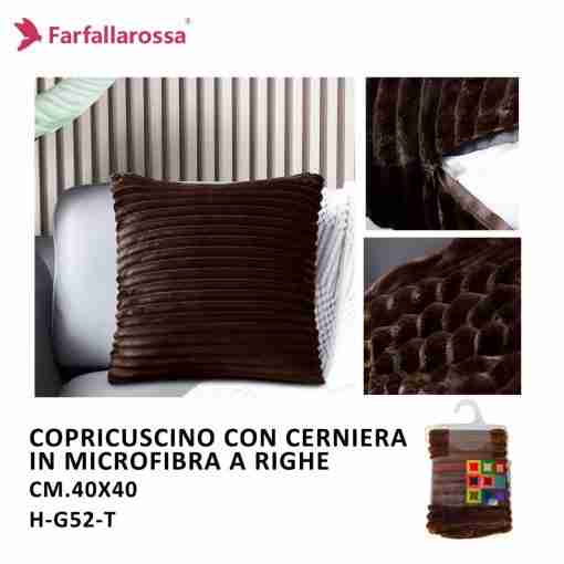 Copricuscino 1pz 40*40cm H-G52 Marrone