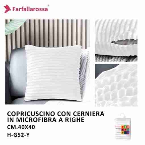 Copricuscino 1pz 42*42cm H-G52 Bianco