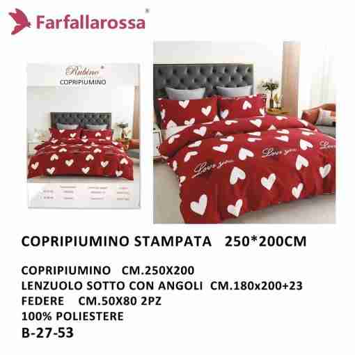 Farfallarossa Copripiumino 250*200cm B-27-53