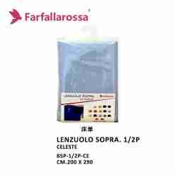Farfallarossa Lenzuolo Sopra 1-1/2p Celeste