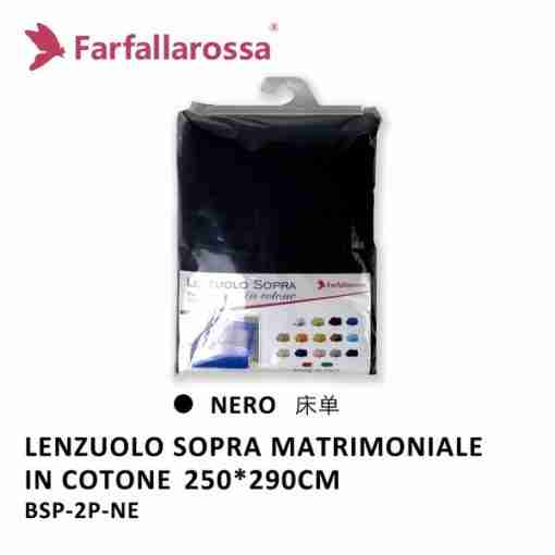 Farfallarossa Lenzuolo Sopra 2p Nero