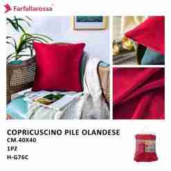 Farfallarossa Copricuscino 1pz 40*40cm H-G76c Rosso