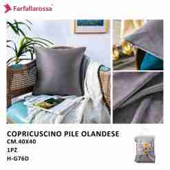Farfallarossa Copricuscino 1pz 40*40cm H-G76d Grigio