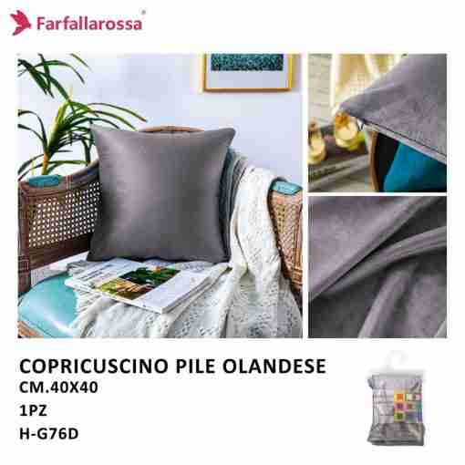 Farfallarossa Copricuscino 1pz 40*40cm H-G76d Grigio