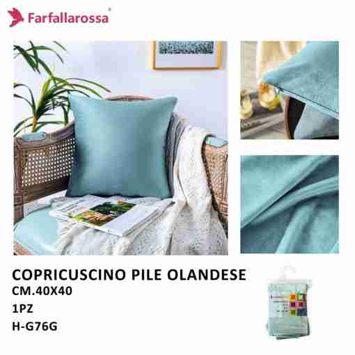 Farfallarossa Copricuscino 1pz 40*40cm H-G76g Blu Chiaro
