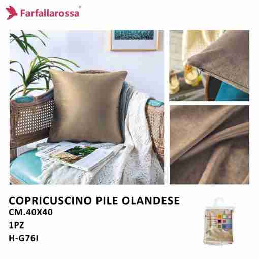 Farfallarossa Copricuscino 1pz 40*40cm H-G76i Caffe