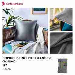 Farfallarossa Copricuscino 1pz 40*40cm H-G76j Grigio Argento