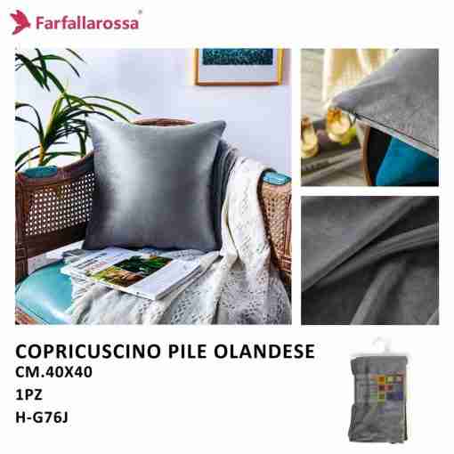Farfallarossa Copricuscino 1pz 40*40cm H-G76j Grigio Argento