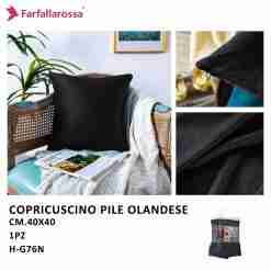 Farfallarossa Copricuscino 1pz 40*40cm H-G76n Nero