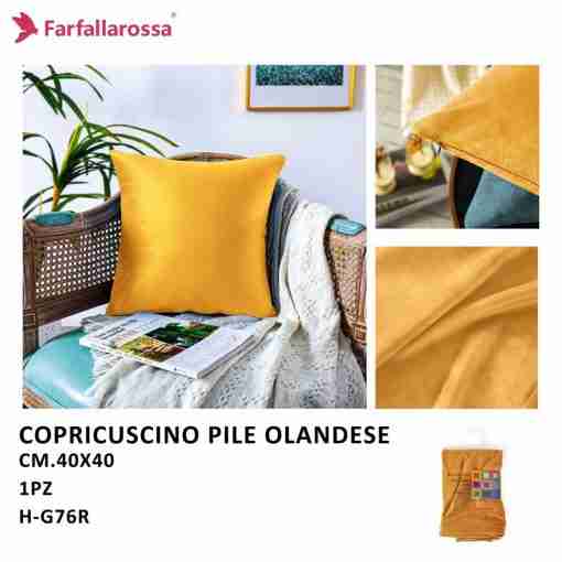 Farfallarossa Copricuscino 1pz 40*40cm H-G76r Giallo
