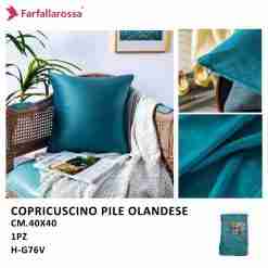 Farfallarossa Copricuscino 1pz 40*40cm H-G76v Acqua Verde
