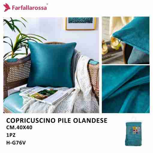 Farfallarossa Copricuscino 1pz 40*40cm H-G76v Acqua Verde
