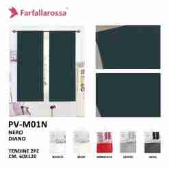 Farfallarossa Tendine Doppia 60*120cm Pv-M01-N Nero