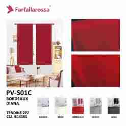 Farfallarossa Tendine Doppia 60*160cm Pv-S01-C Bordeaux