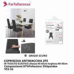 Farfallarossa Vestisedia 2 pz Grigio Scuro Antimacchia