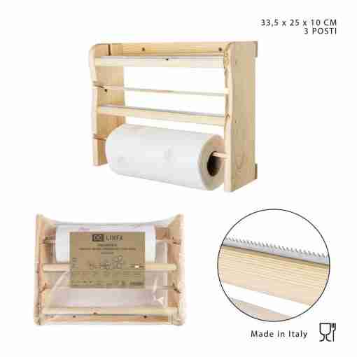 Dc Casa P/Rotolo A Muro Legno 3p. 33.5x25x10 Chiar