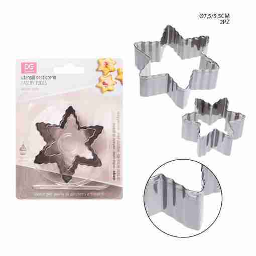 Dc Casa Stampo Dolci Stella 5.5-7.5cm 2pz