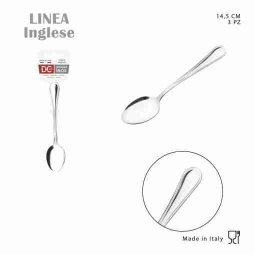 Dc Casa Serv.Inglese 18/C Cucch.Dolce 14.5cm 3pz