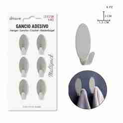 Dimorae Gancio Ades. 1.5x3cm 6pz Ovale