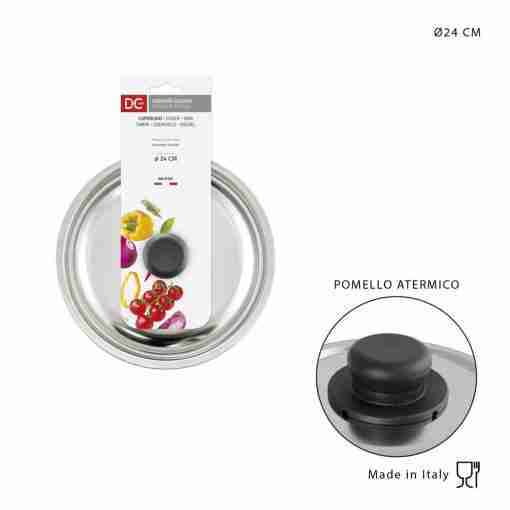 Dc Casa Coperchio Acciaio Inox Universale 24cm