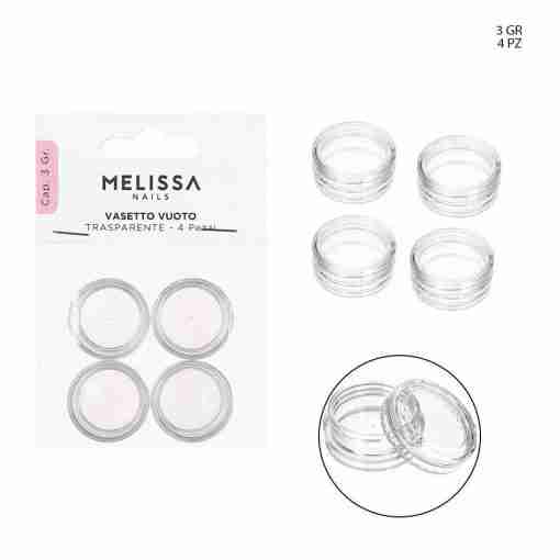 Melissa Vasetto Vuoto Plastica Trasparente 3g 4pz