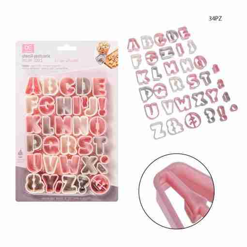 Dc Casa Stampo Dolci Plast. 34pz Alfabeto
