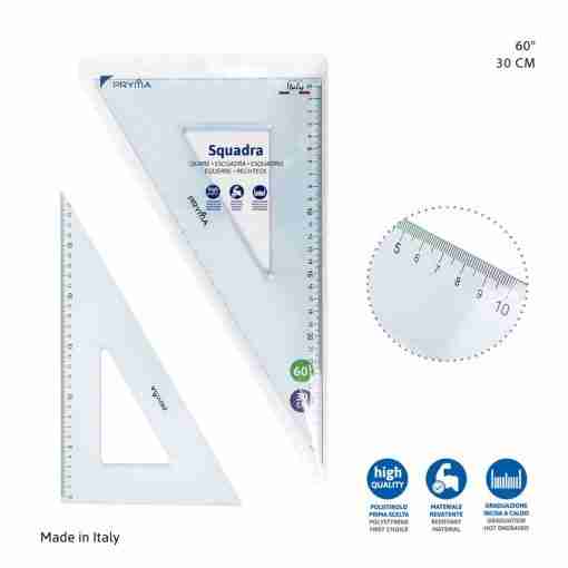 Pryma Squadra 60° 30cm Bl.
