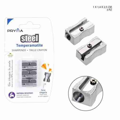 Pryma Temperino Met. 1foro 1x1.4x2.5cm 3pz Bl.