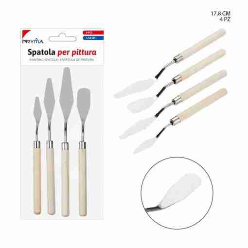 Pryma Spatola Pittura A Olio 17.8cm 4pz Bl.