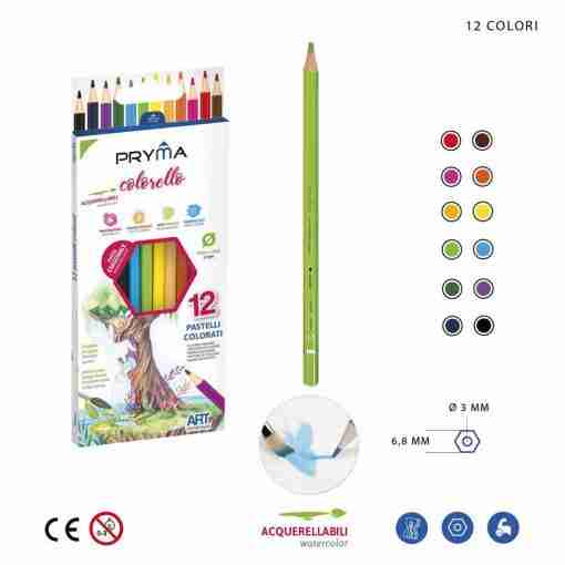Pryma Pastelli Acquerellabili Colorello 12pz Bl.